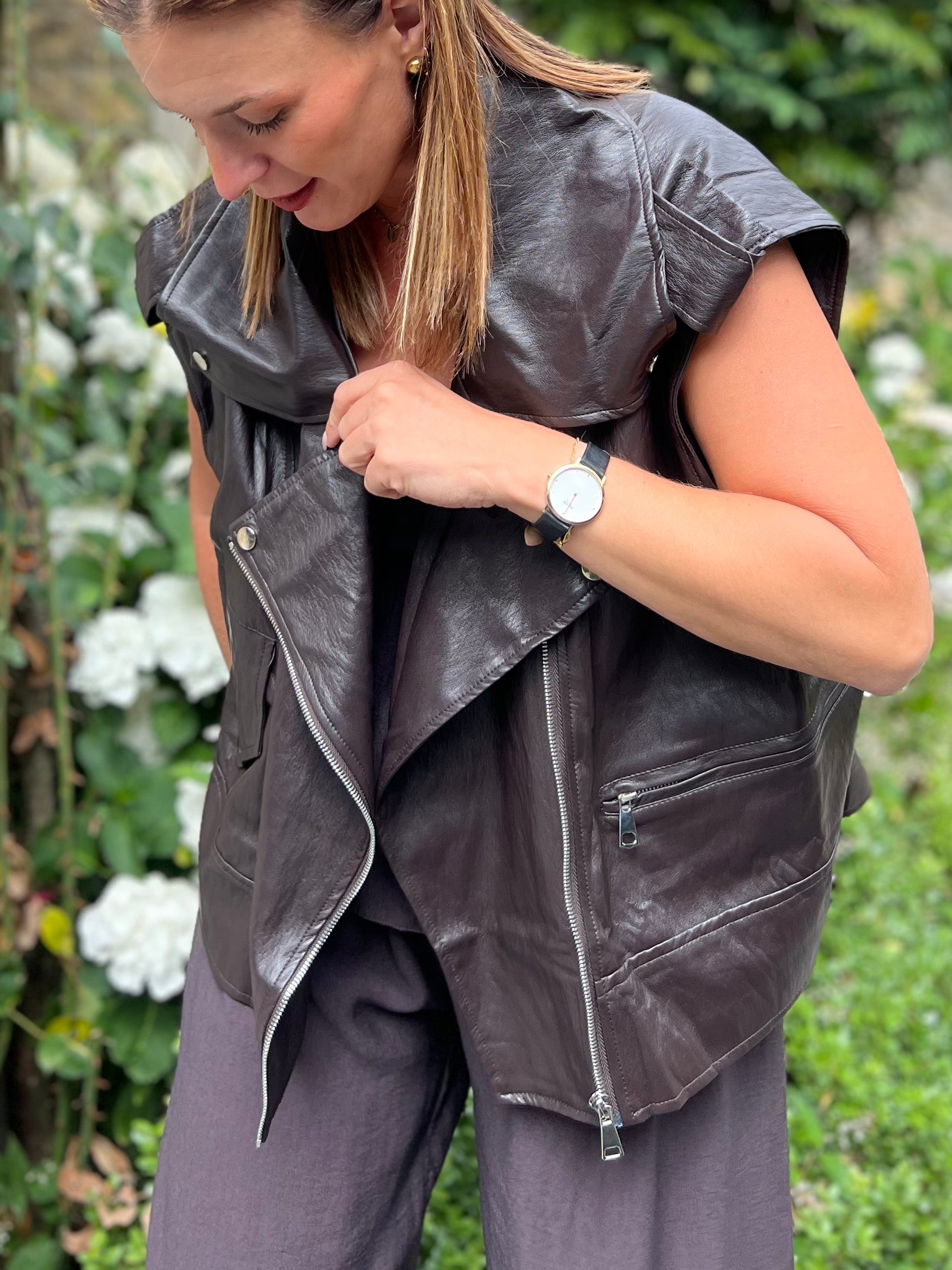 LA VESTE OVERSIZE SIMILI