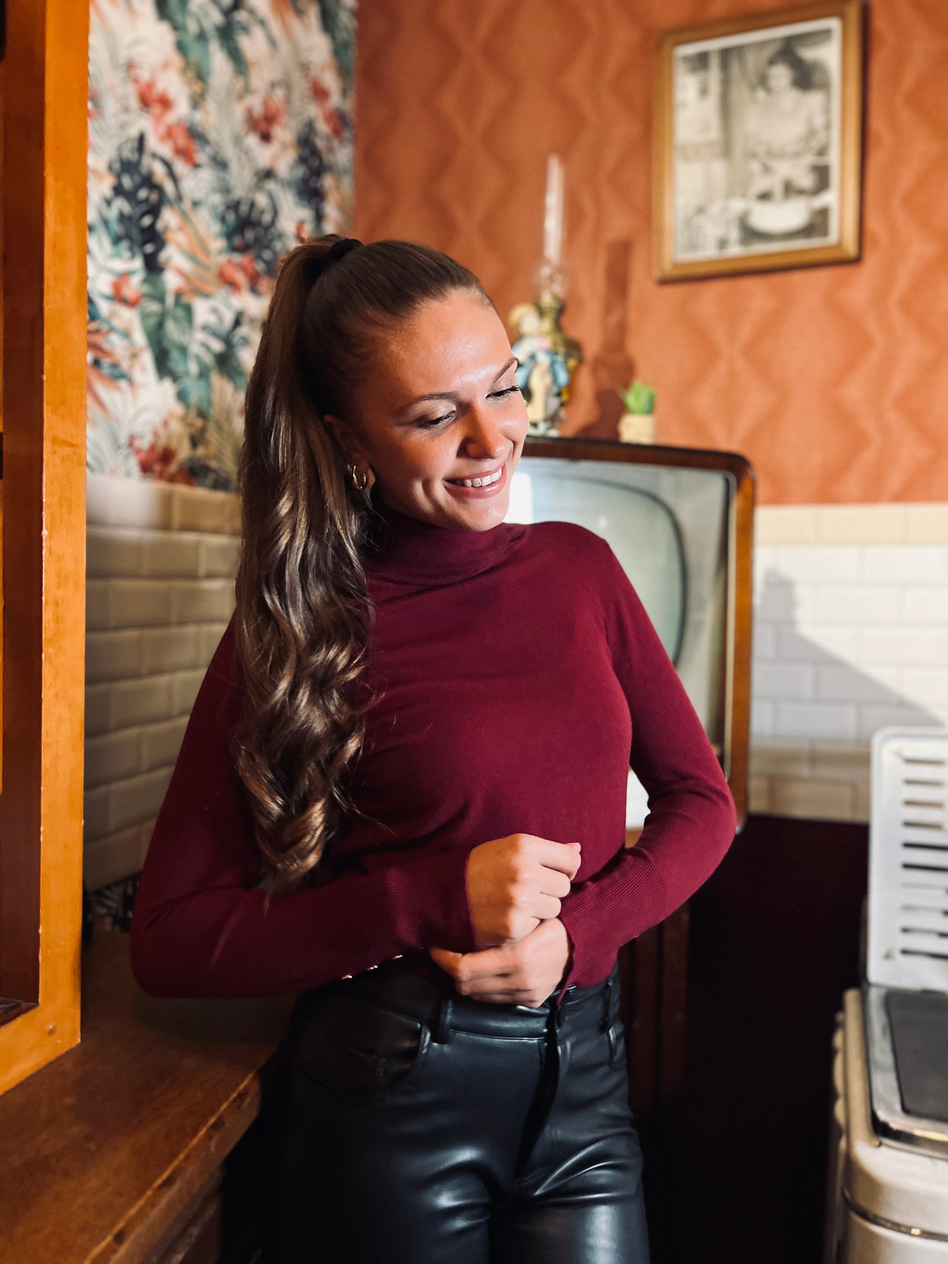 Notre sous-pull HARRIE bordeaux