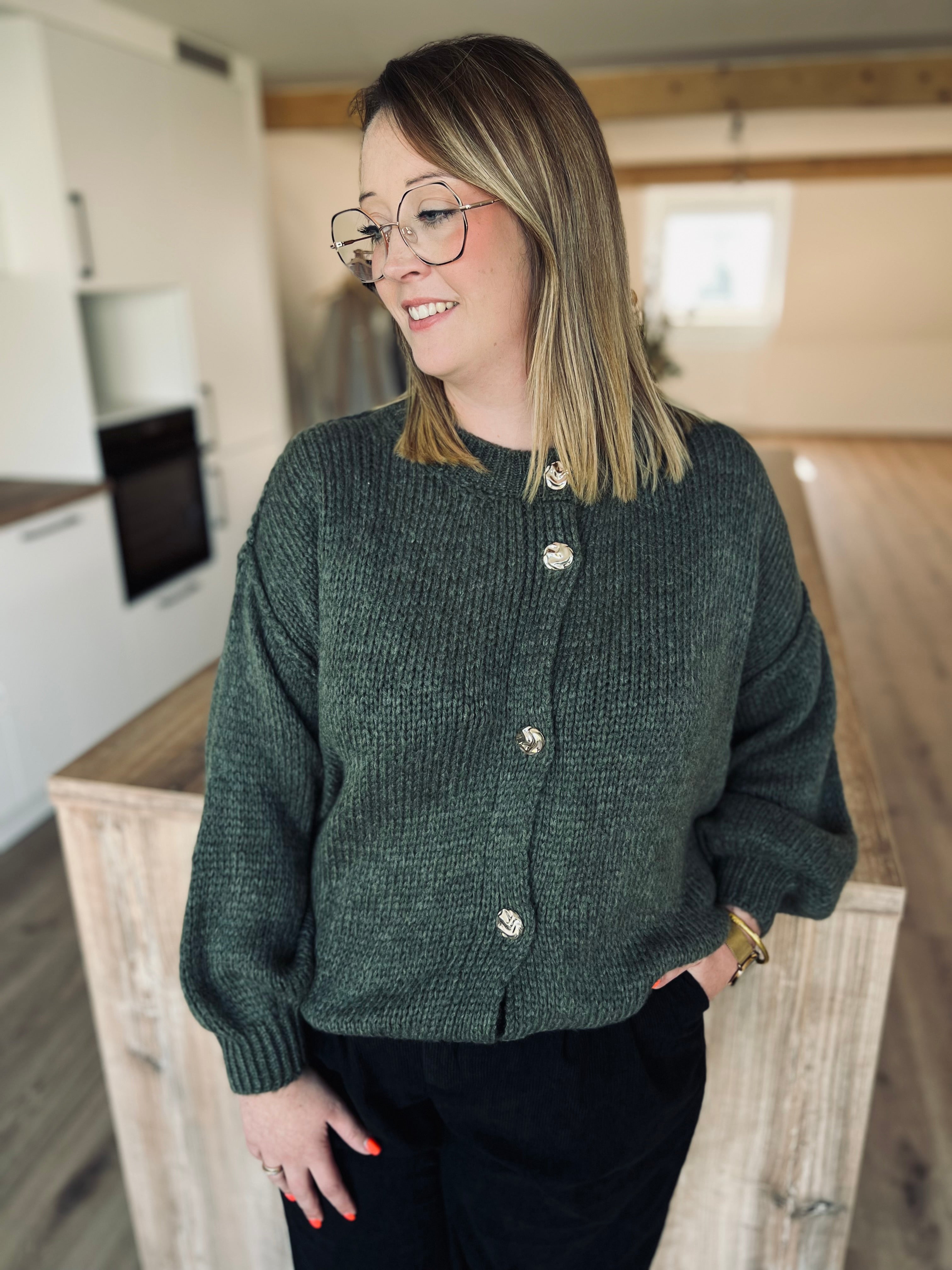 Notre gilet RACHEL émeraude