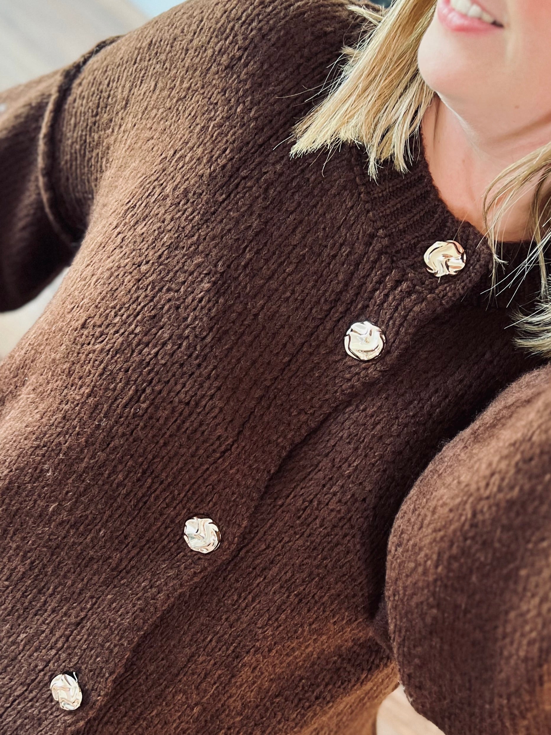 Notre gilet RACHEL marron