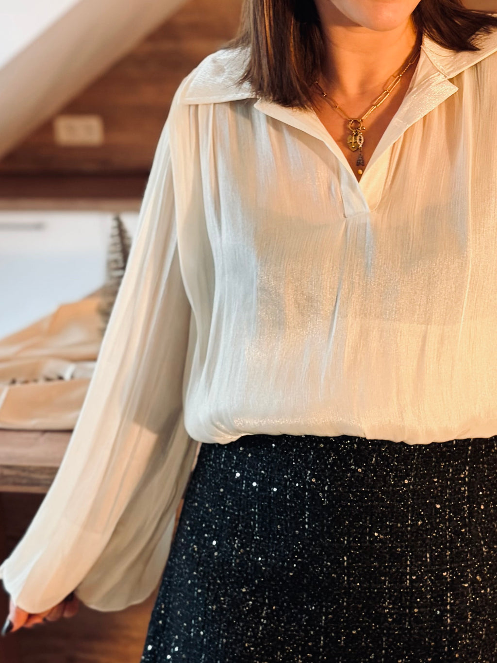 Notre blouse SASOU écrue