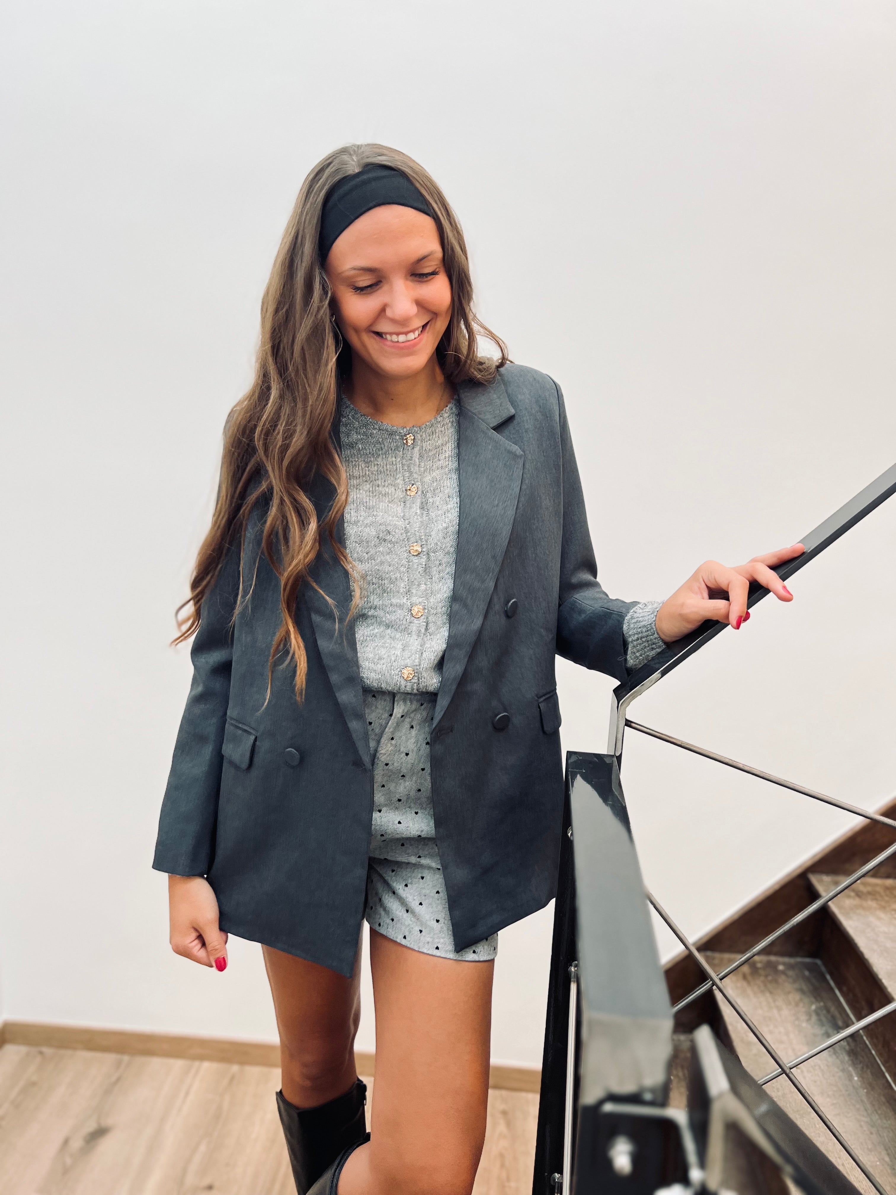 Notre blazer oversize MEGHAN gris