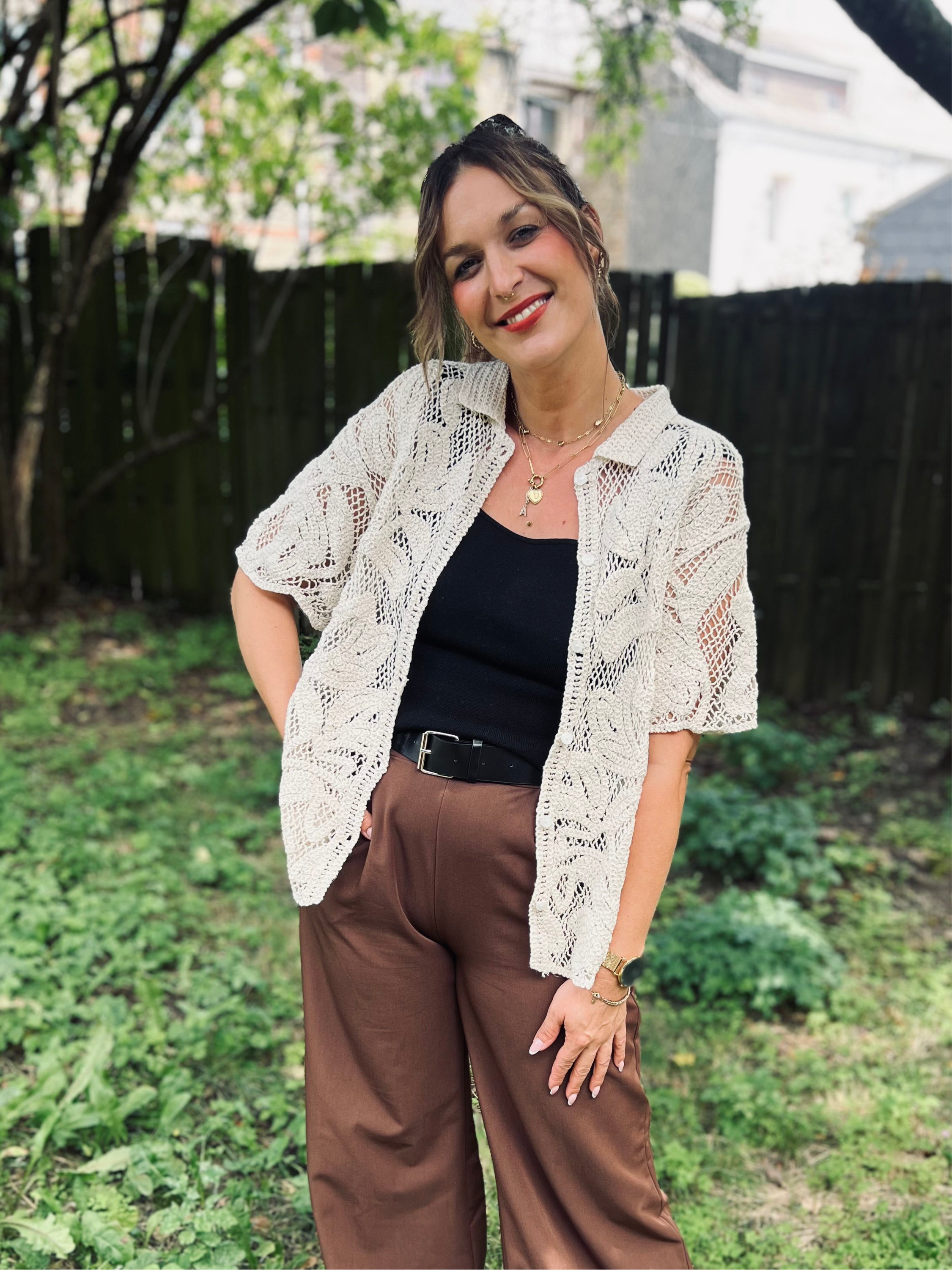 Notre gilet crochet JADE