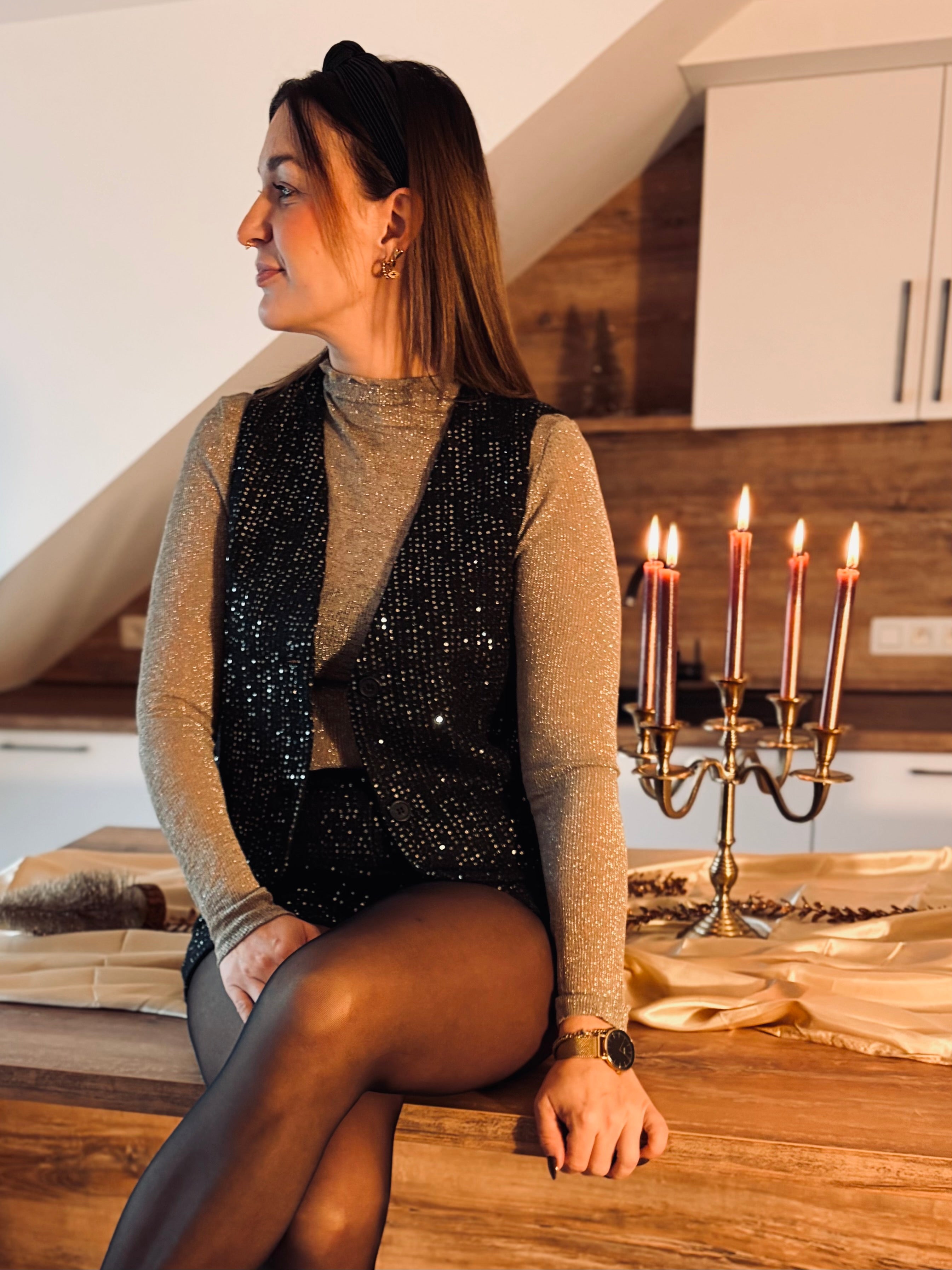 Notre gilet ROXANE noir