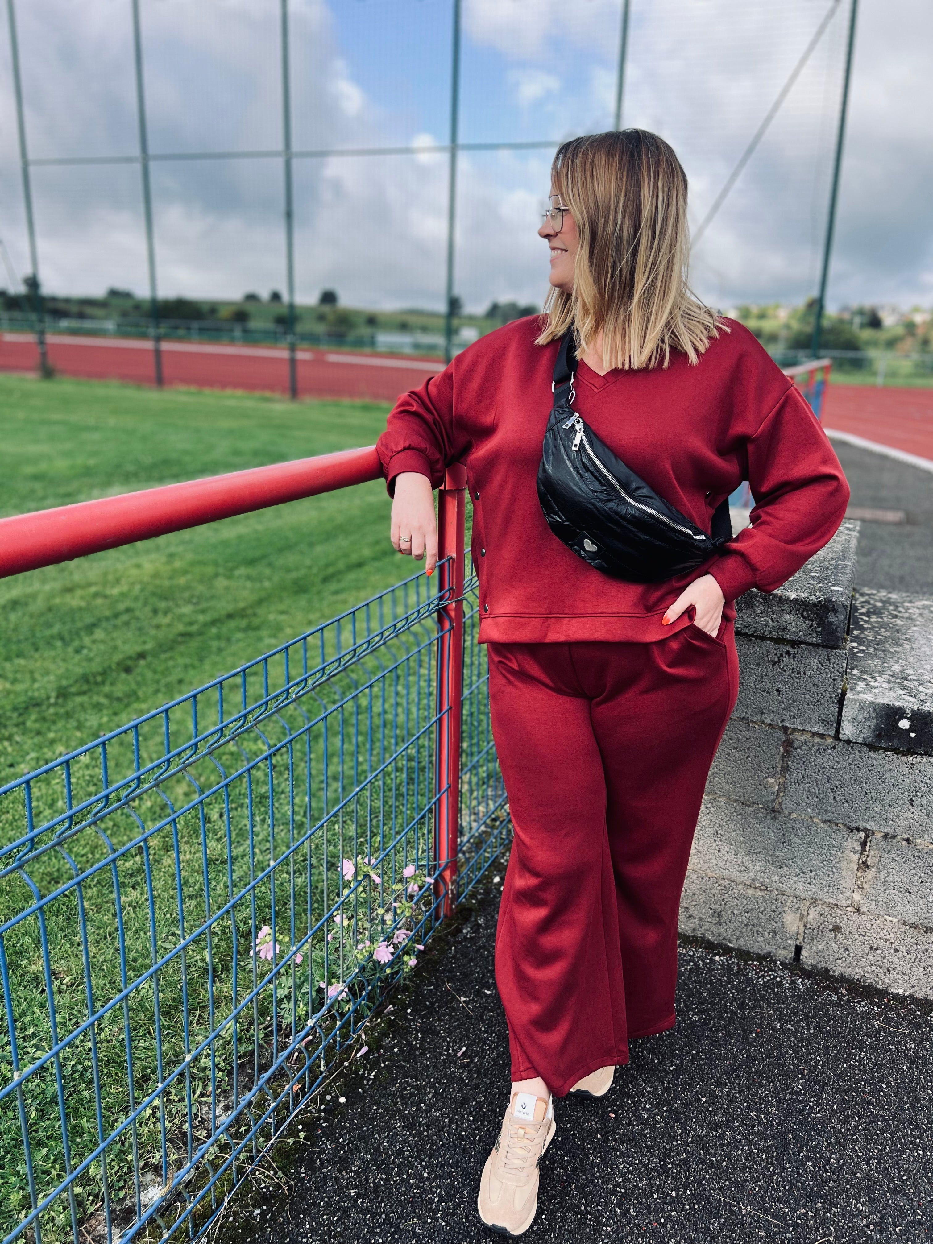 Notre pantalon cosy JAMIE cerise