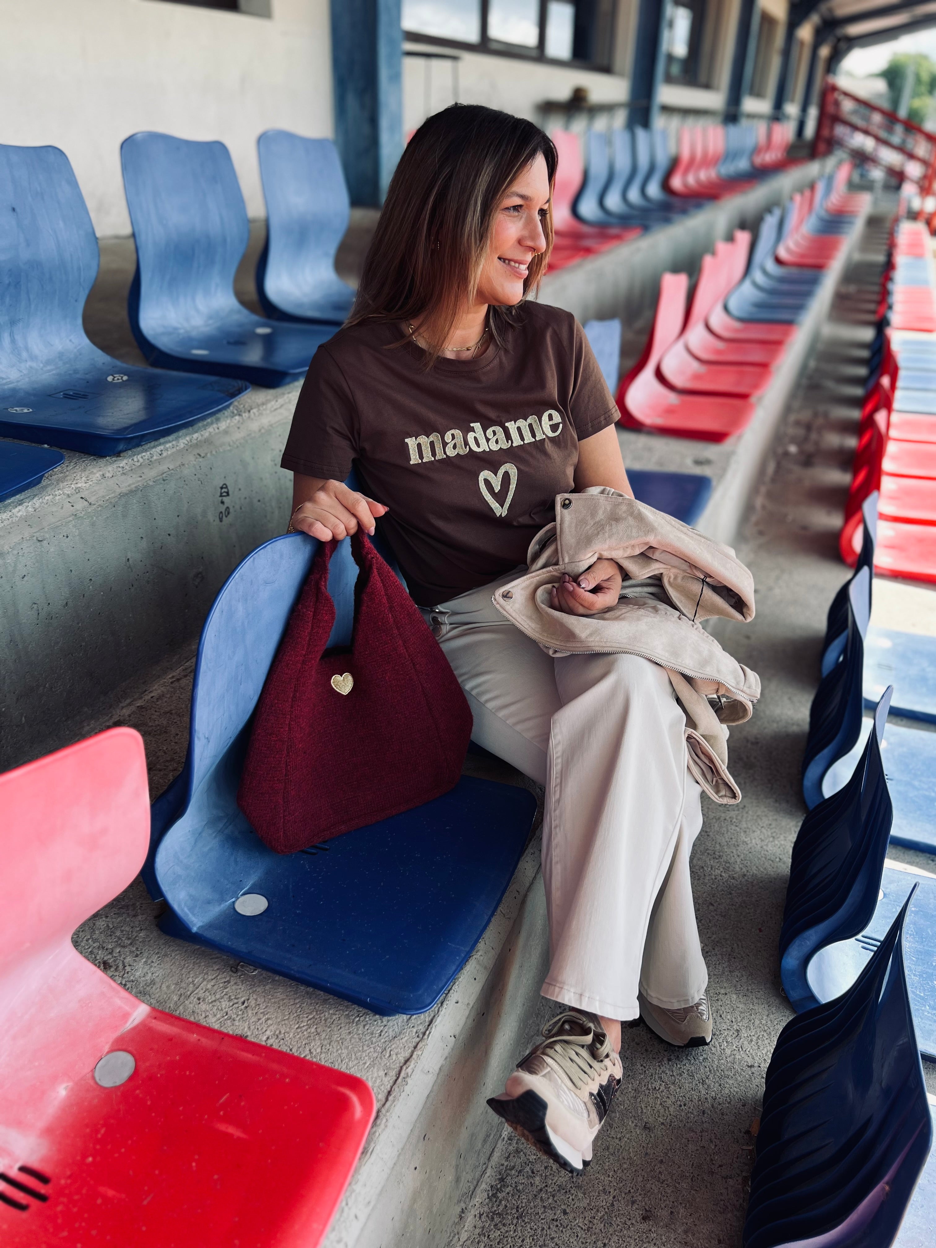 Notre t-shirt « MADAME » marron