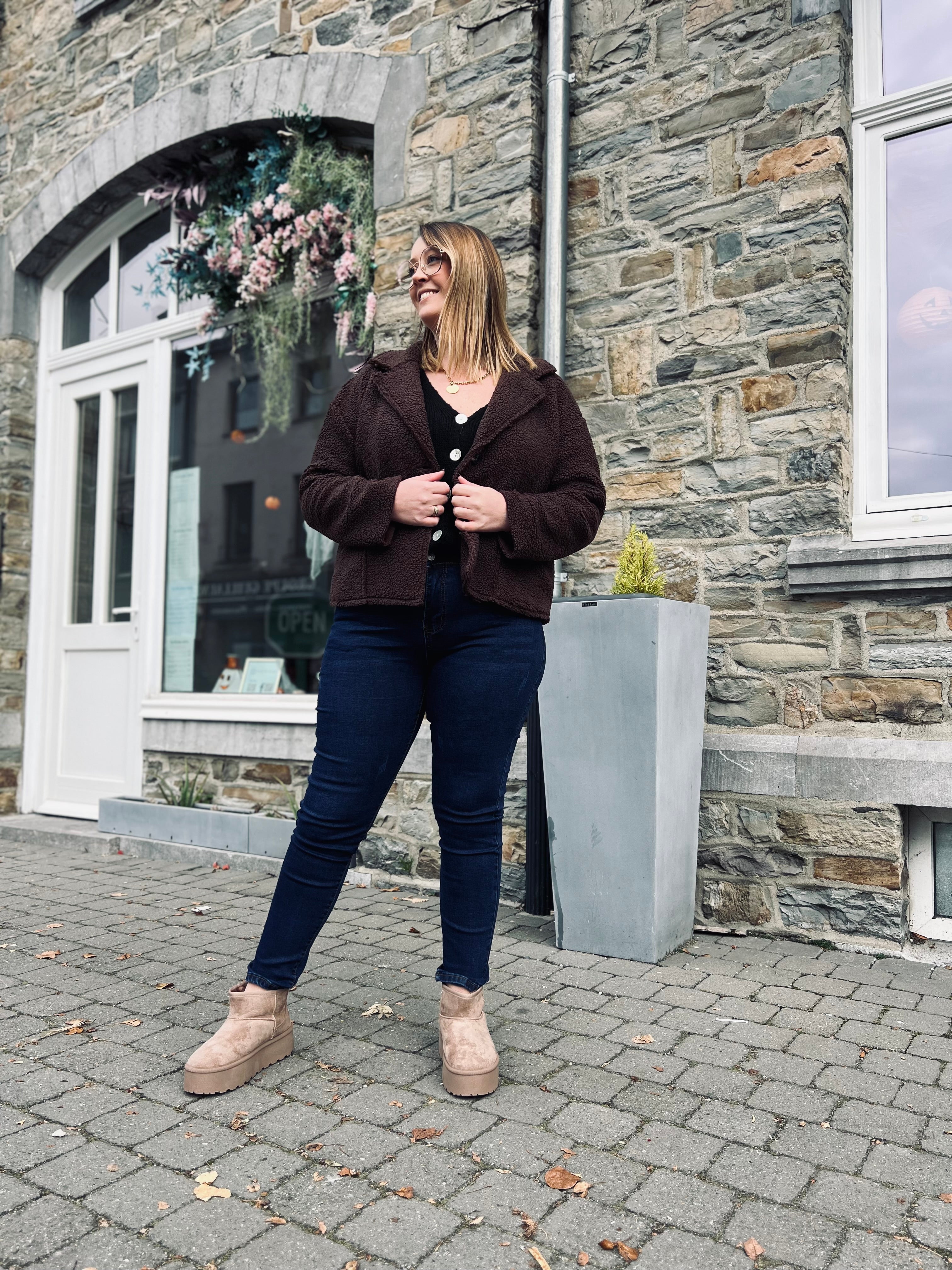 Notre veste SHERPA marron