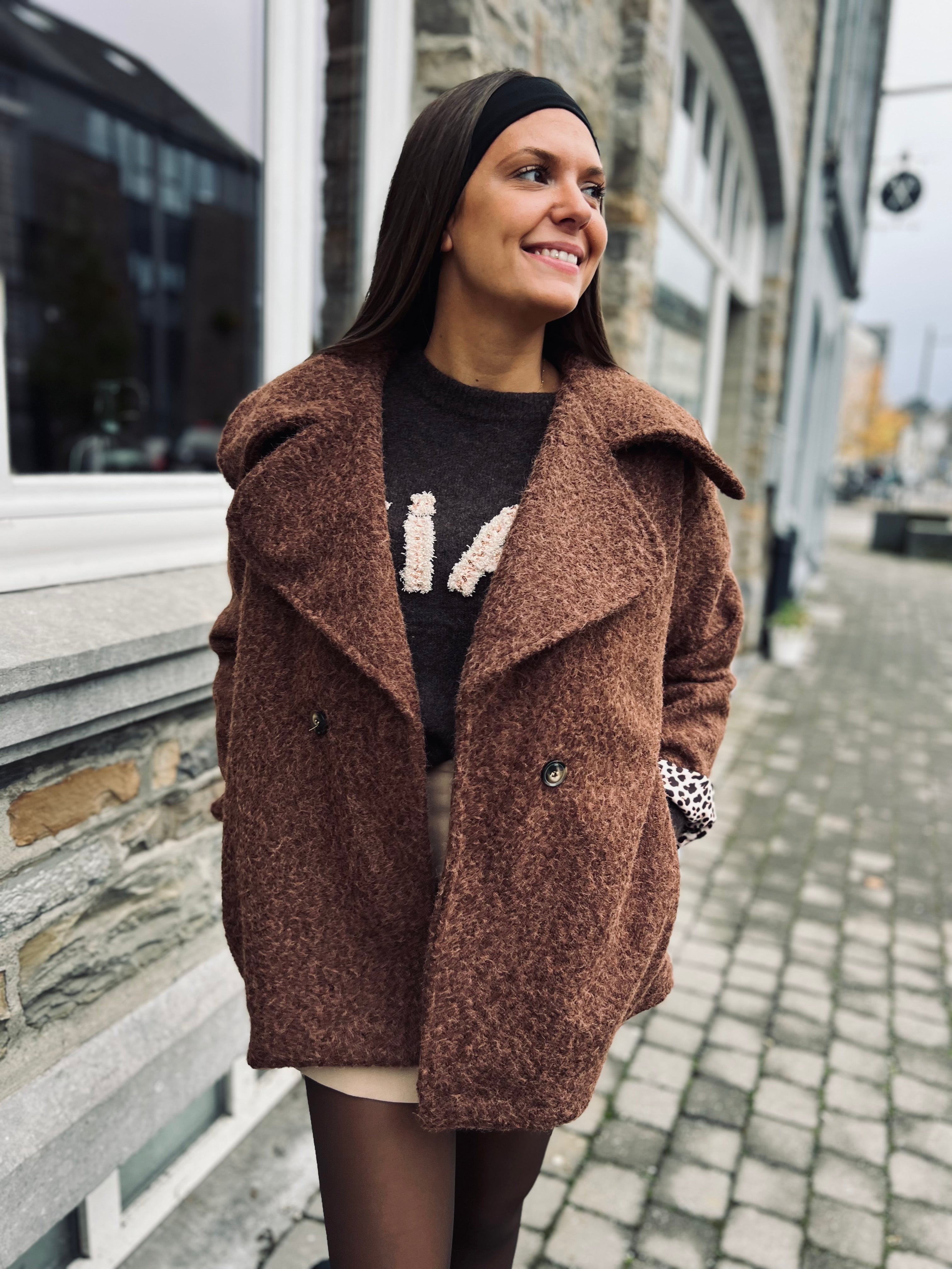 Notre manteau BRUME marron