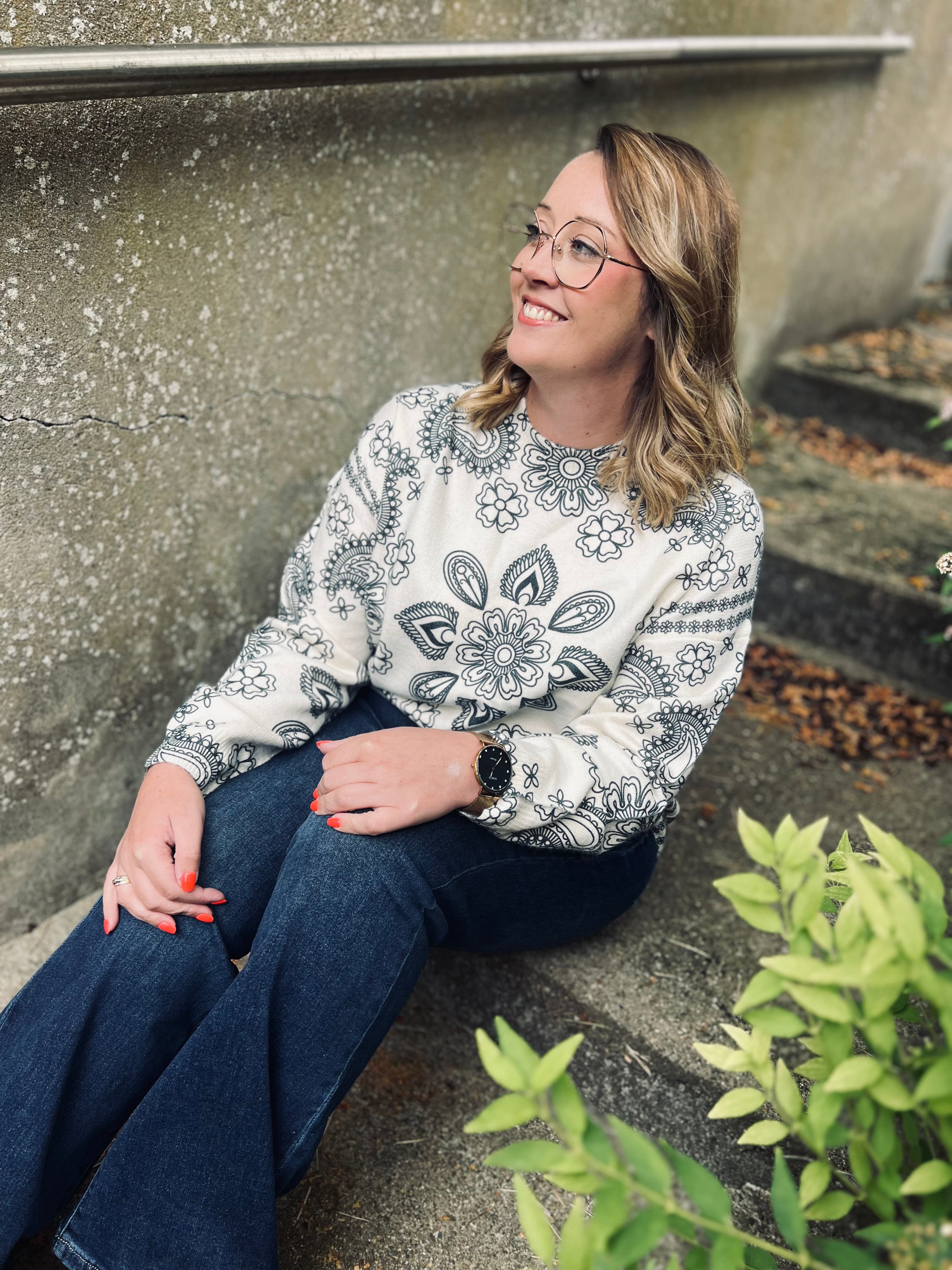 Notre pull PAULA écru