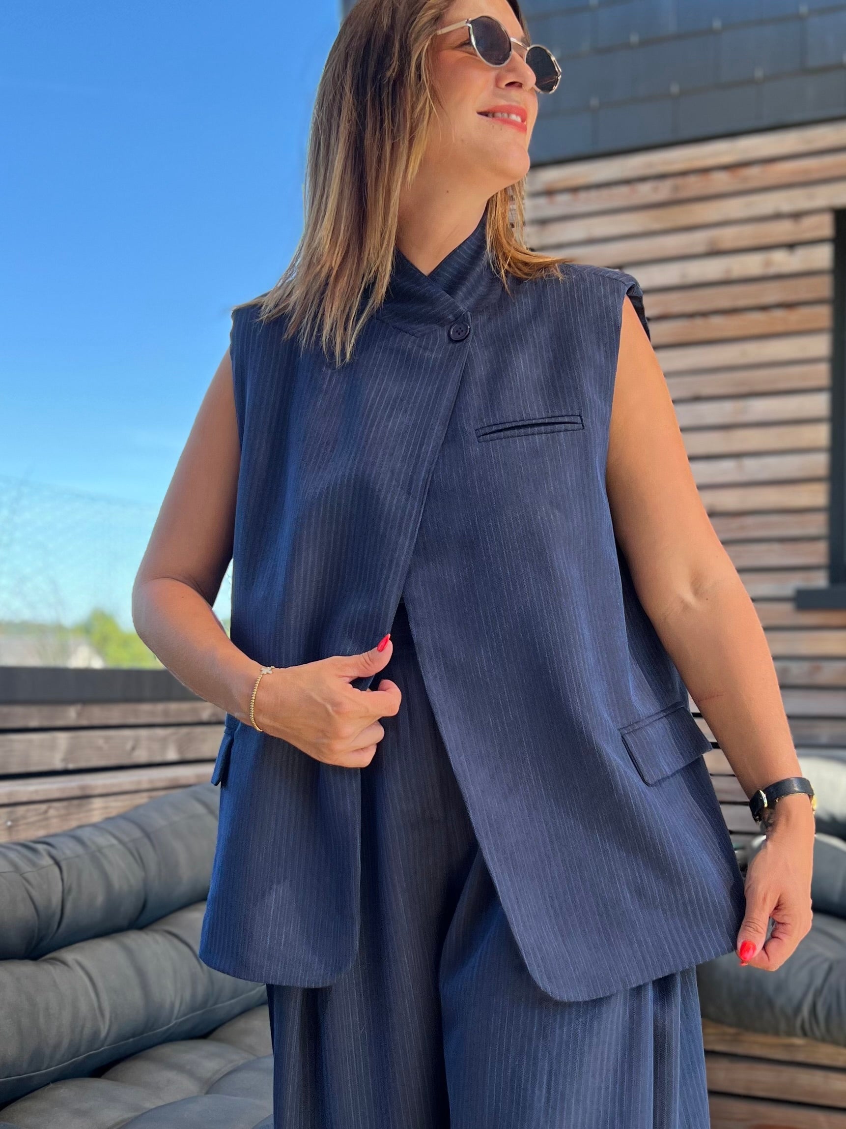 LE BLAZER BROOKE SANS MANCHES