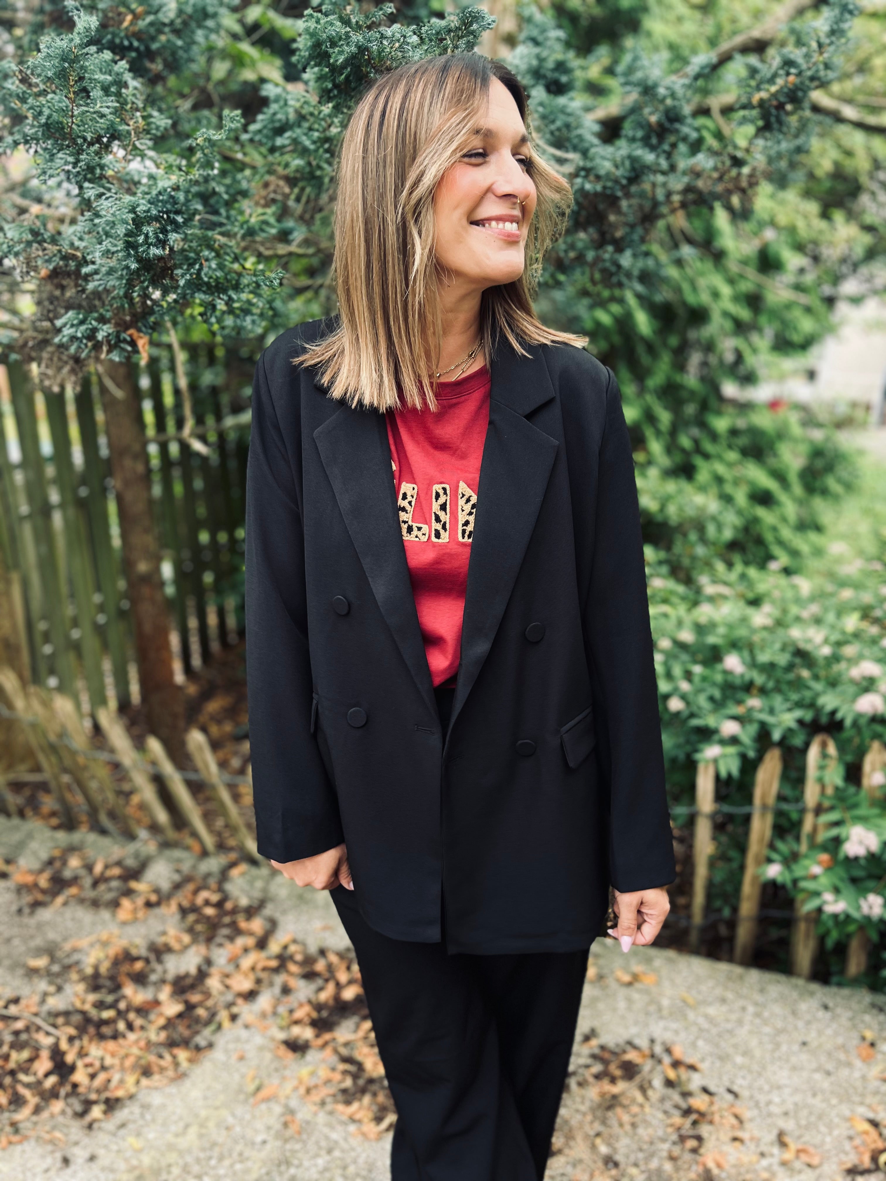 Notre blazer oversize MEGHAN noir