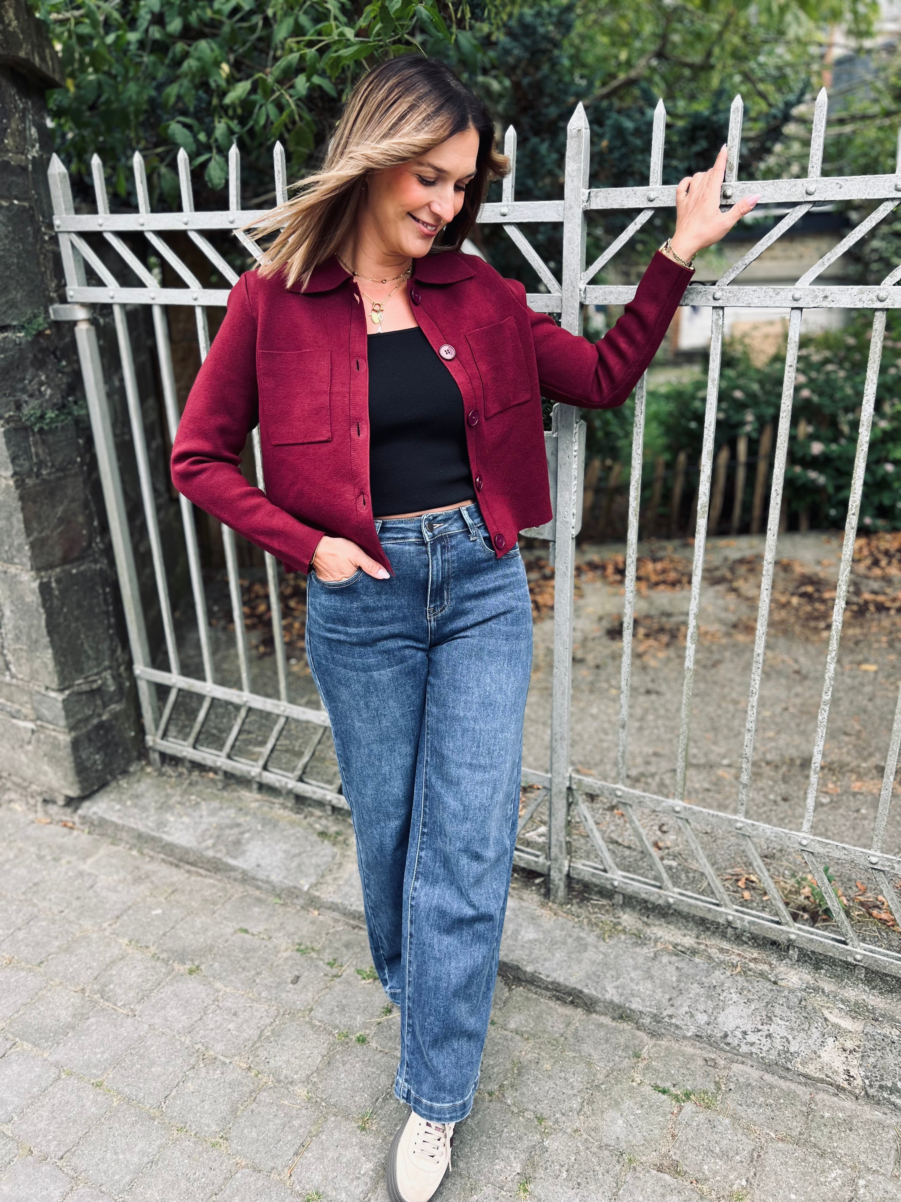 Notre gilet GIROGIA bordeaux