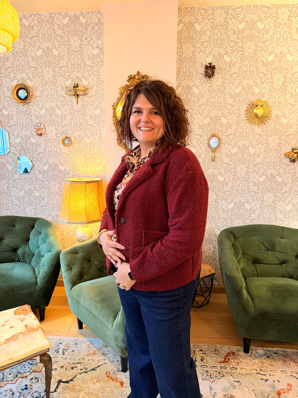 Notre veste LARA bordeaux