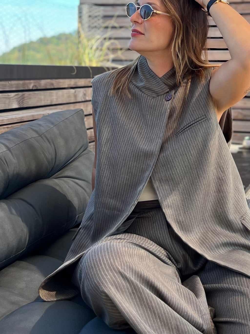 LE BLAZER BROOKE SANS MANCHES