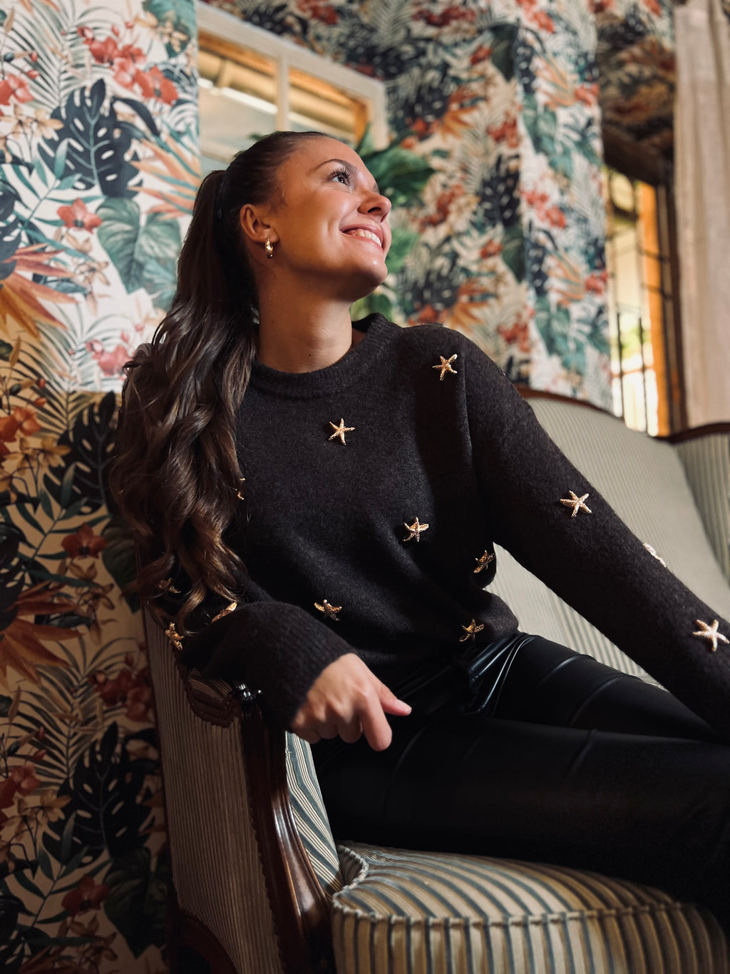 Notre pull SUNSET marron