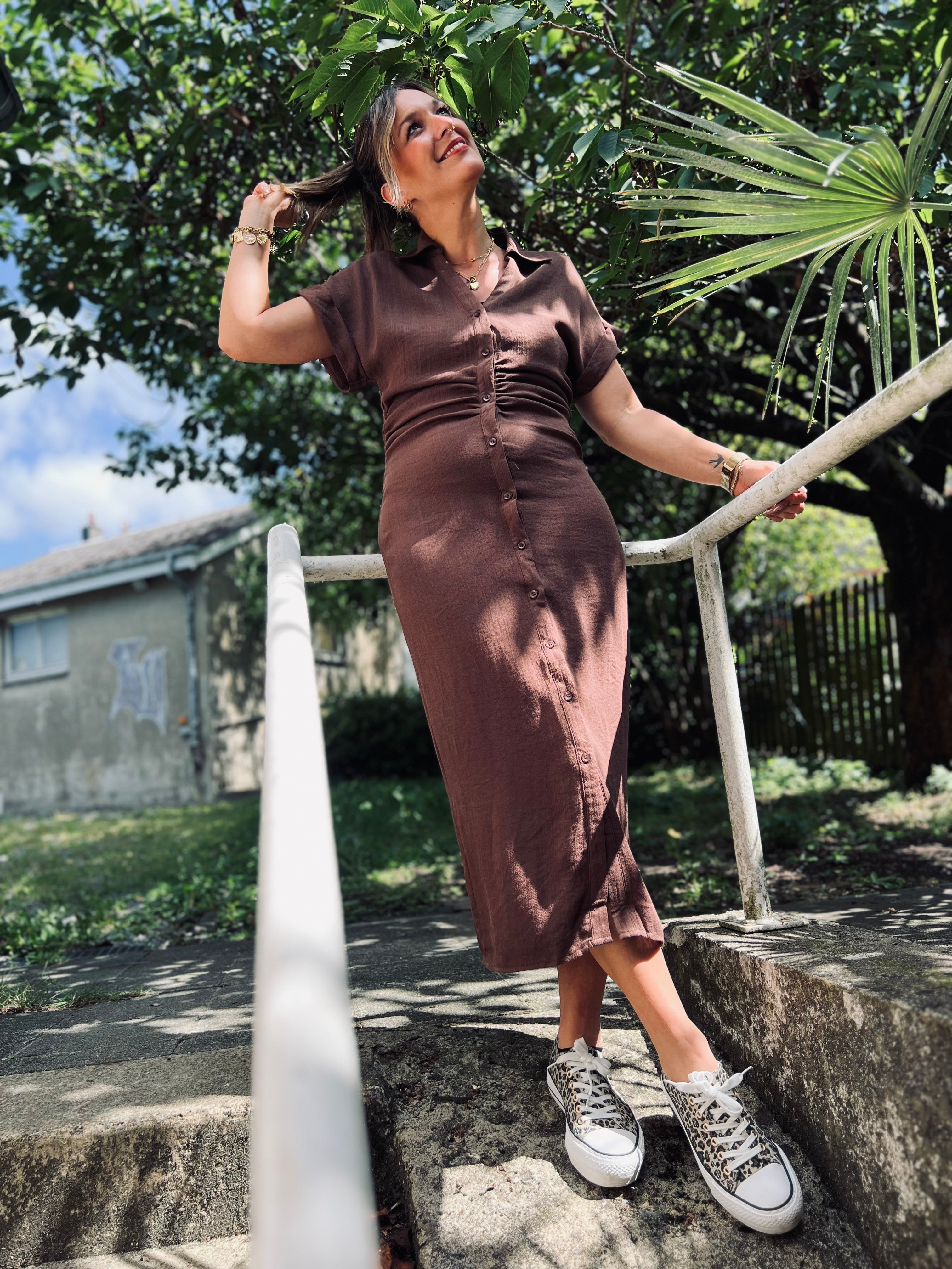Notre robe SCARLETT chocolat