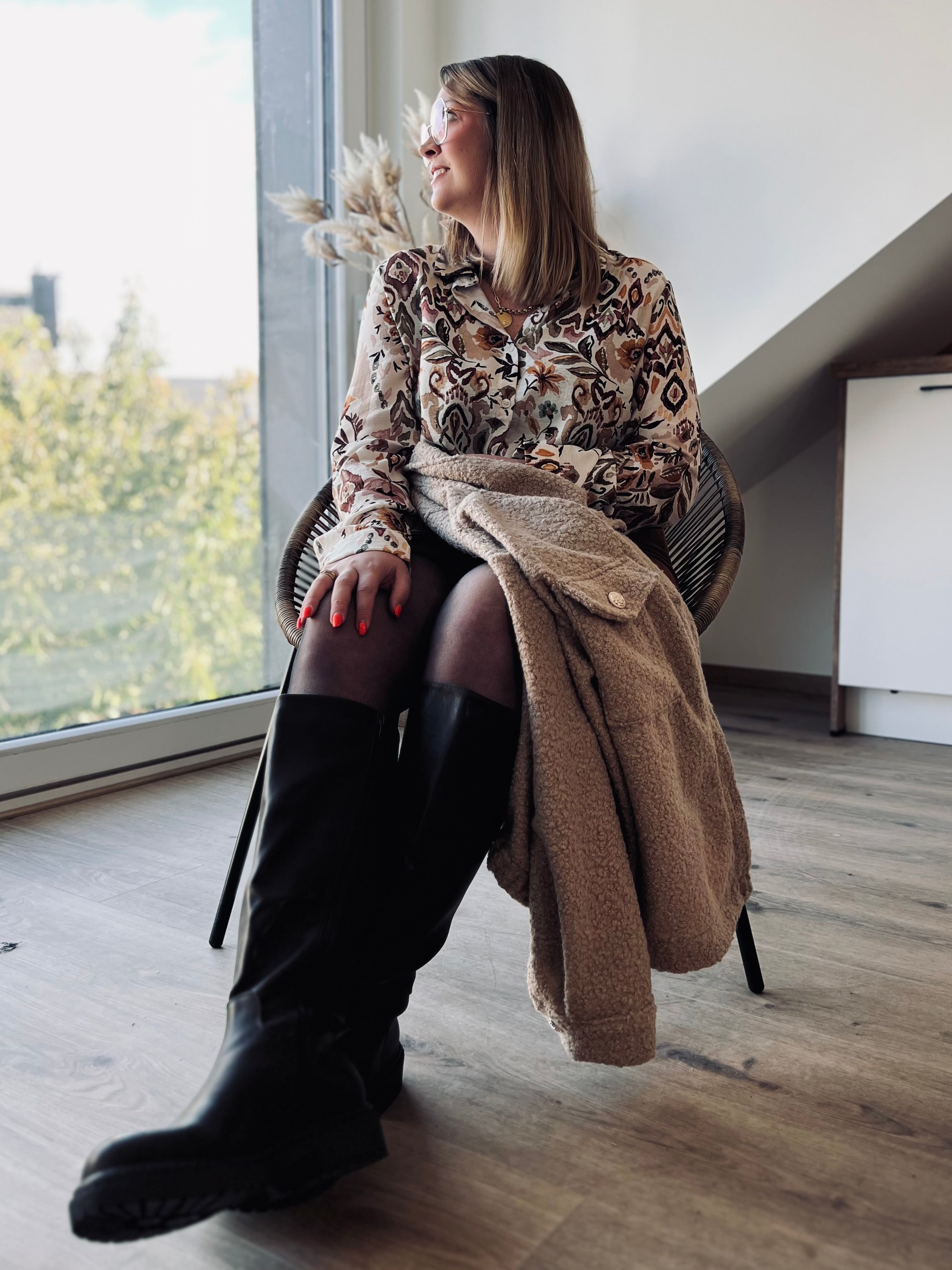 Notre veste TEDDY coffee