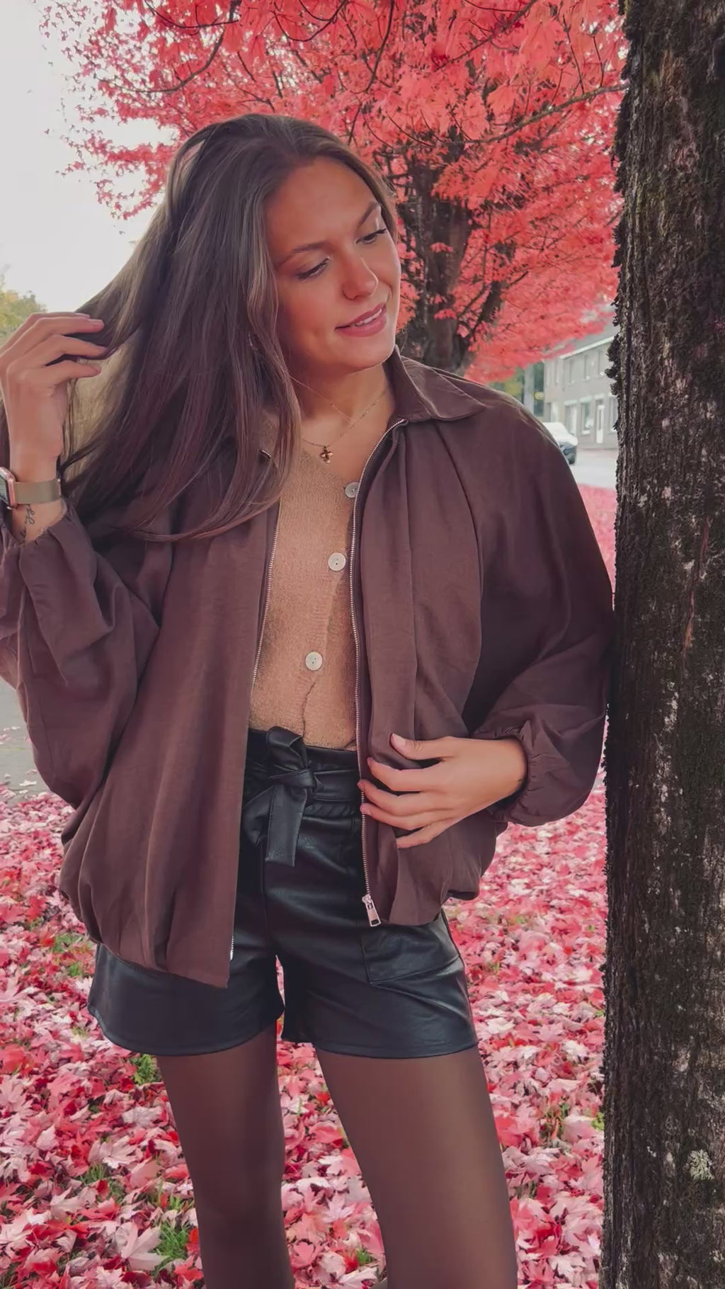 Notre veste oversize AÏA marron