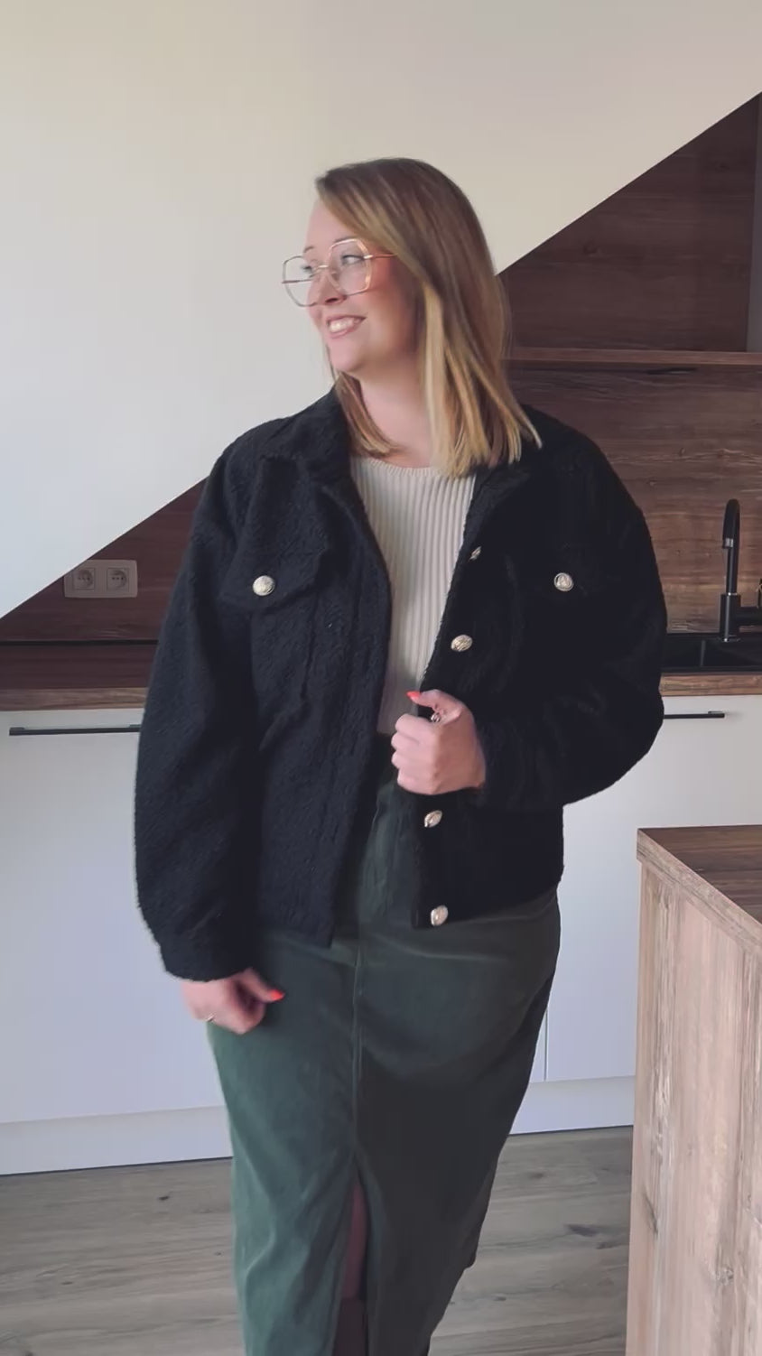 Notre veste TEDDY noire