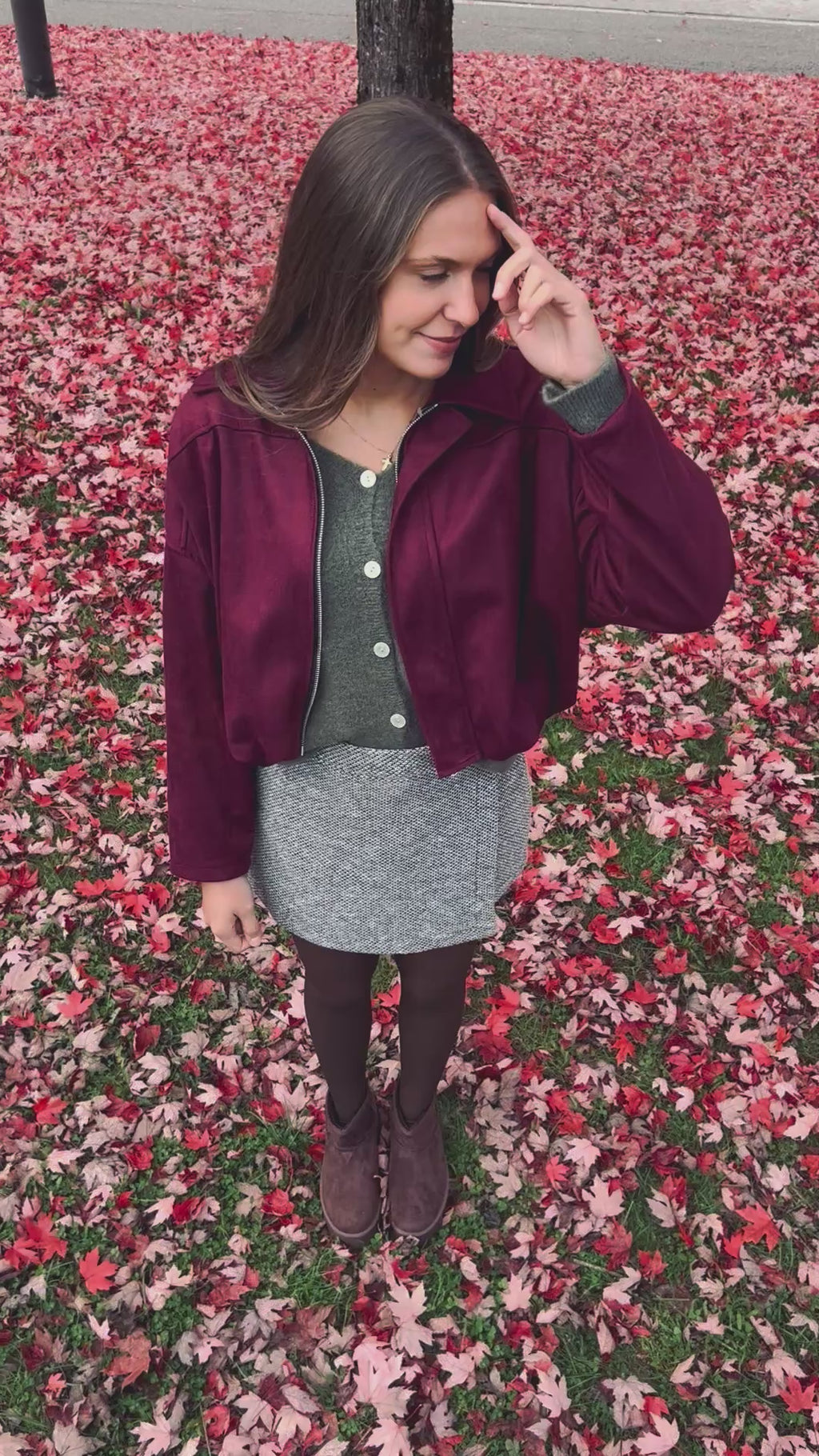 Notre veste HAZEL bordeaux