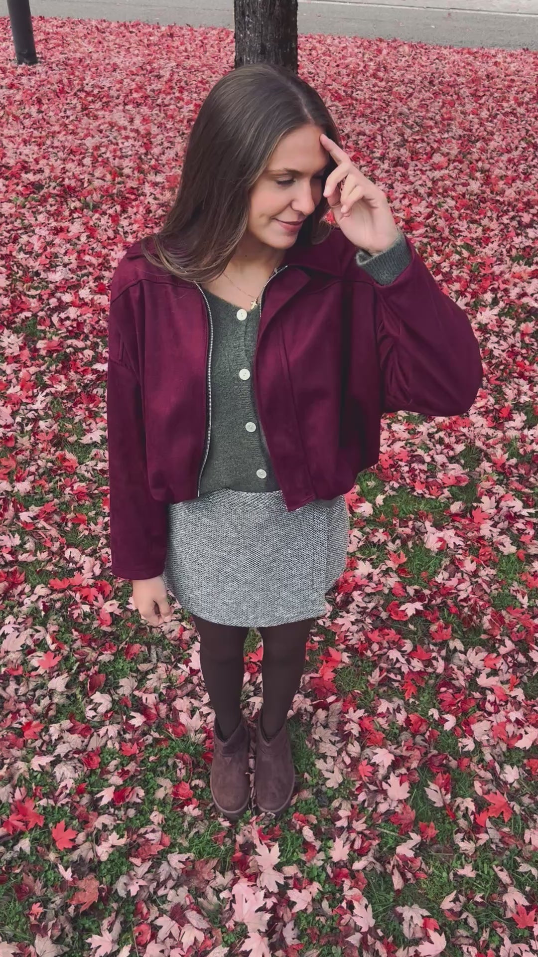 Notre veste HAZEL bordeaux